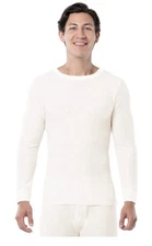 Fruit Of The Loom Men's Thermal Crew Shirt Size 2XL White Long Johns Underwear