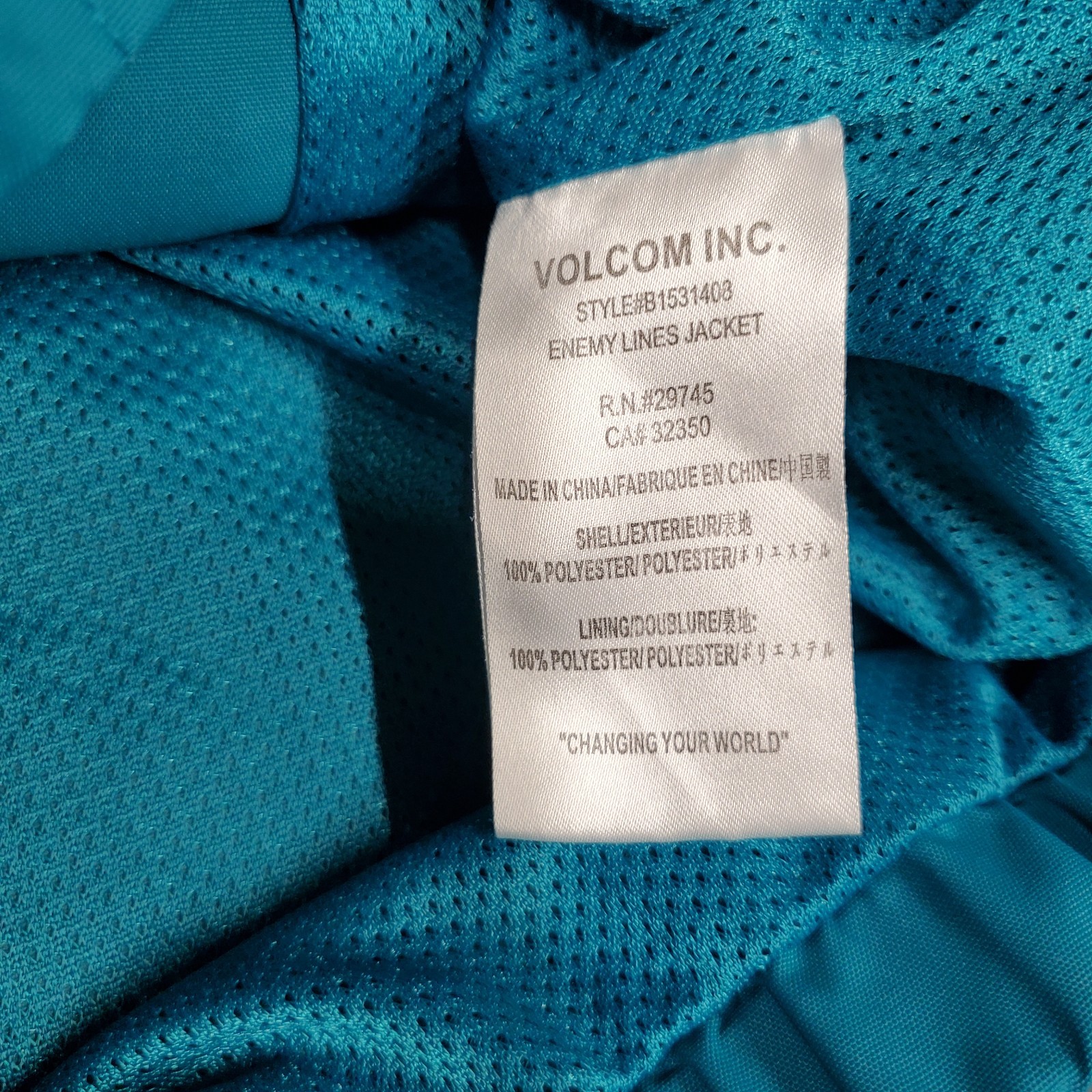 Volcom "Enemy Lines" Jacket Full ZIp Windbreaker … - image 7