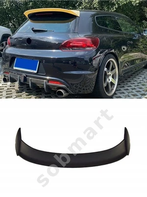 VW Scirocco 2008-14 (pre-lift) SPOILER POSTERIORE SUL TETTO TUNING ABS base nera - Photo 1/4