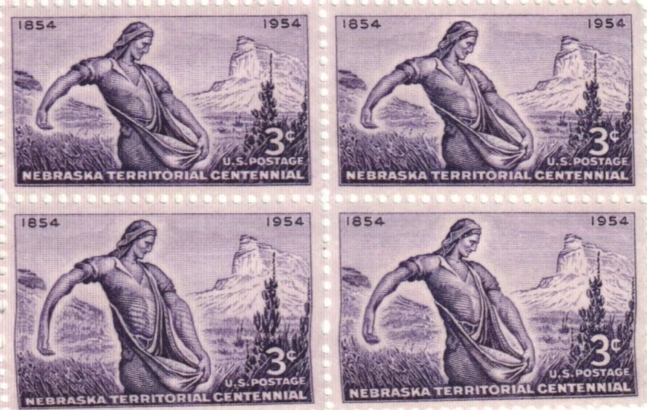 US 3¢ Nebraska Territory Postage Stamp #1060 Sealed Full Pad of 100 Sheets - Image 4 of 4