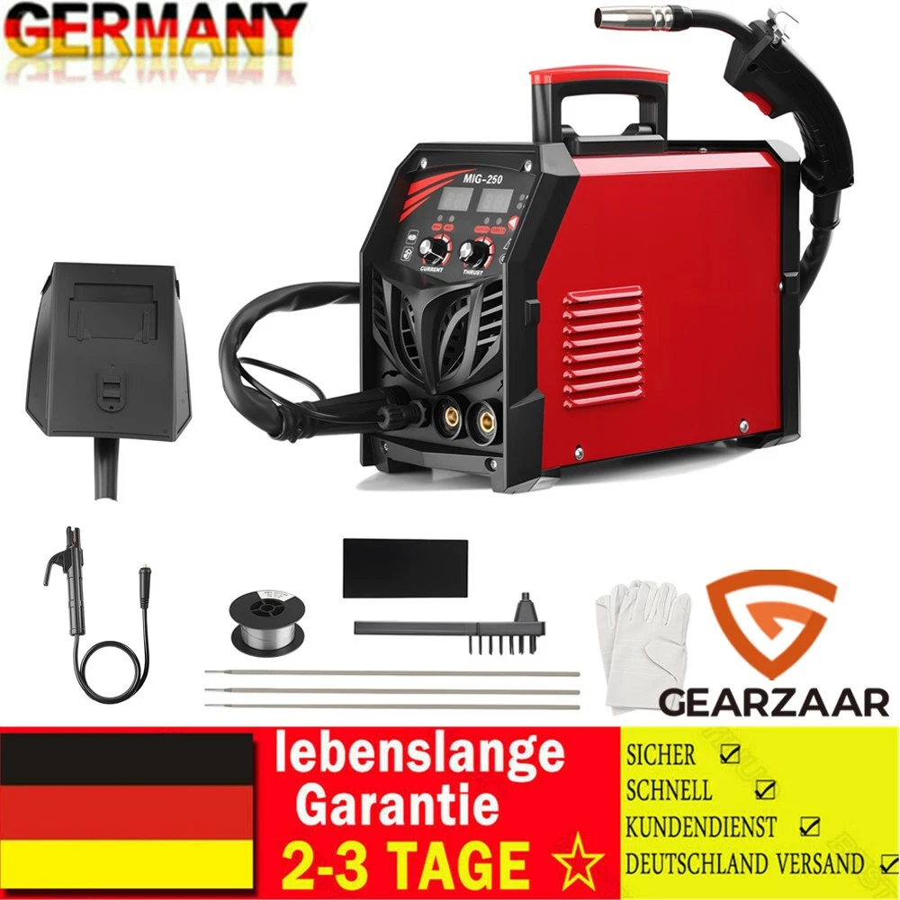 Fülldraht Schweißgerät Ohne Gas 20-250A 220V 3 in 1 MIG/ARC/Lift TIG Fülldraht Schweißgerät Ohne Gas 20-250A 220V 3 in 1 MIG/ARC/Lift TIG