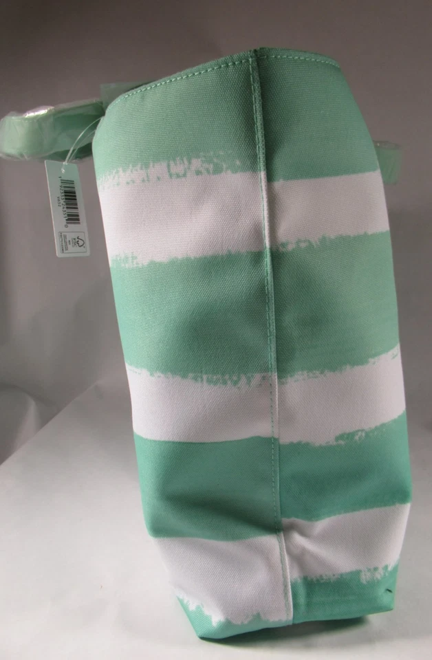 Clinique Tote Bag Book Beach Bag Mint Green and White Craft Grocery Reusable NWT - Image 3 of 4