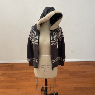 LNWOT Moncler Maglione Tricot Knitted Cardigan w/ Removable Hood