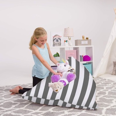 Posh Creations Stuffed Animal Storage Bean Bag Chair Kids, Teens and Adults-S...