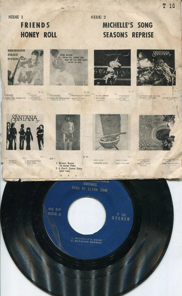 ELTON JOHN /FRIENDS /Michelle's Song / THAILAND EP 7" THAI Foto 3 de 3