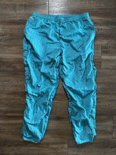 VTG Lacoste Trainer Pants Mens M 4/180 Blue Green Chemise Made in France Lined