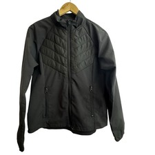 Zella Athletic Black Zip Up Lightweight Jacket Pockets Medium New