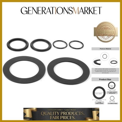 1-1/2'' Pool Valve Seal Kit 6-Pack - Heavy Duty Rubber Plunger Washers & O-Rin...