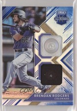 2018 Panini Elite Extra Edition Dual Materials Blue 1/5 Brendan Rodgers w7p