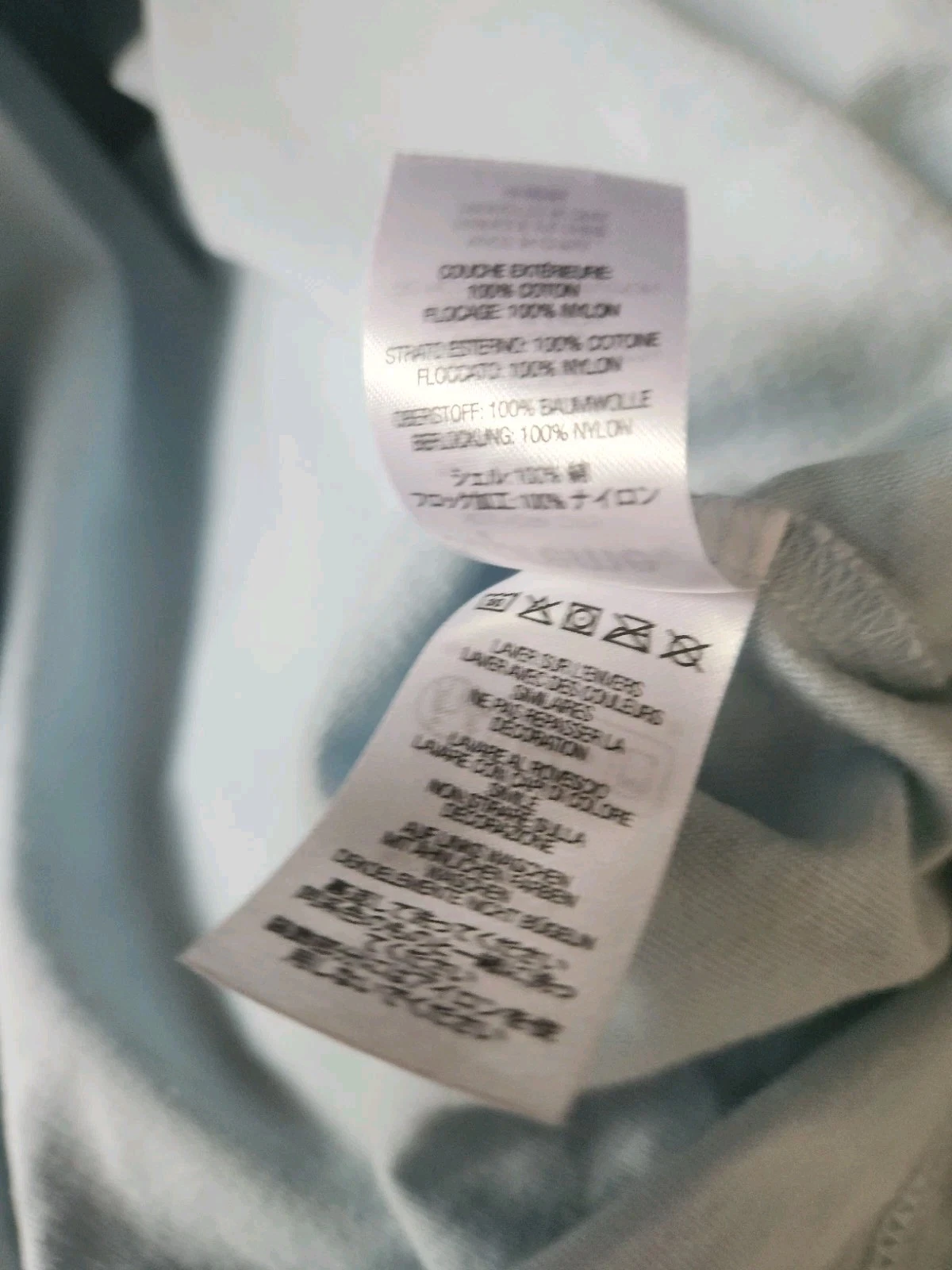 Top SS23 Supreme Celebré con cappuccio L S taglia L grande felpa con cappuccio blu chiaro