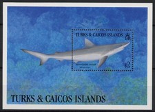 [80.209] Turks & Caicos : Rekiny - Dobry bardzo drobny arkusz MNH