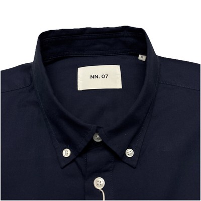 NWT No Nationality NWT NN. 07 Casual Button Down Shirt Size XL Navy Cotton Blend