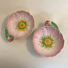 Carlton Ware Pink Buttercup Preserve/ Butter Dishes - Carltonware Pair