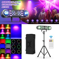 7in1 RGBW UV Strobe LED Laser Stage Light Set Water Ripple with Stand Bag Remote