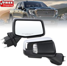 Right Passenger Side Mirror Compatible With 2019-2025 GMC R-15Pins Chrome