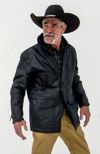 Filson Cover Tissu Mile Marker Manteau Noir Coton Ciré Veste de Pluie XXL 2XL Neuf avec étiquette - Photo 8/8