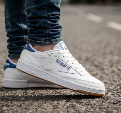 Herren Reebok Classic Club C Retro Turnschuhe Leder weiß alle Größen RCCCWB