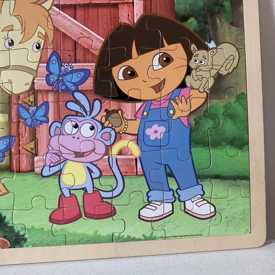 2007 Viacom Dora the Explorer 1 Wooden 48 Puzzle Piece Rare - Image 4 of 4
