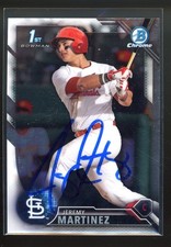 2016 Bowman Chrome JEREMY MARTINEZ Signed Card autograph auto CARDINALS