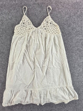 Old Navy Y2K White Babydoll Dress Womens Large Mini Cottagecore Boho Summer