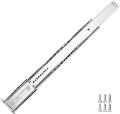 LONTAN 1 Pcs Center Mount Drawer Slides Bottom for 16 Inch, Silver 