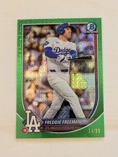 2025 Bowman Chrome MLB #33 - Freddie Freeman Green Mojo Refractor #’d /99