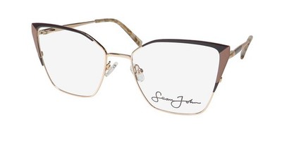 NEW SEAN JOHN 6040 GLASSES WOMENS BROWN GEOMETRIC 55-18-145 METAL & PLASTIC 210
