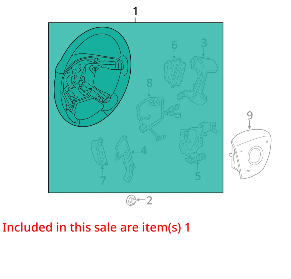 SE ADAPTA A 09-12 BUICK ENCLAVE VOLANTE ASM 20760258 - NUEVO OEM Foto 3 de 4