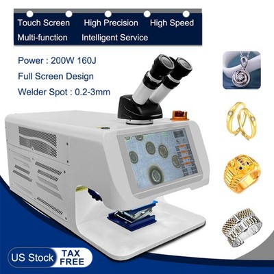 160J 200W Spot Welding Machine Micro Precision Laser Solder For Jewelry Gold US