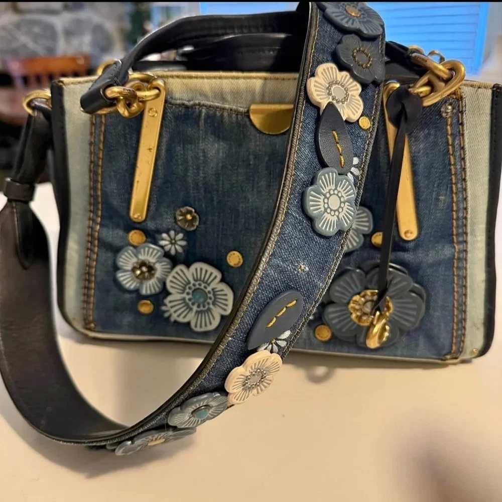 Coach Denim Exterior Bags & Handbags for Women for sale | eBay