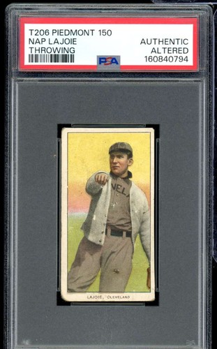 Nap Lajoie Card 1909 Piedmont T206 #nno PSA Authentic Altered