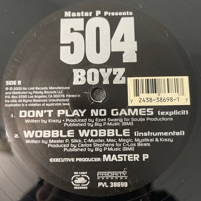504 Boyz - Wobble Wobble / Don't Play No Games, 12'' Vinyl 2000