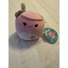 Squishmallows 5" Snell Strawberry Boba Tea Plush Stuffed Animal Toy