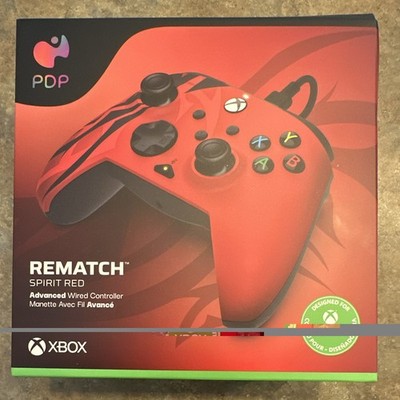 PDP REMATCH Spirit Red/Black Advanced Wired Controller 8ft for Xbox/PC
