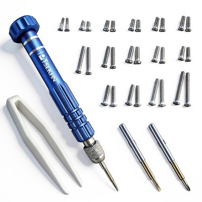 PTSLKHN Eye Glass Repairing Kit, S2 Steel Screwdriver with 15 Types of Screws...