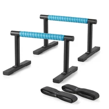 Strength Training Parallettes I-Sit Push Up Bars, Pushup Handles Calisthenics...