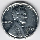 1943 UNCIRCULATED Lincoln Wheat Cent Steel - Actual Coin Shown