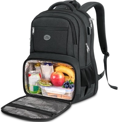 Laptop Rucksack 17 Zoll mit Kühlfach, Lunch Rucksack Reiserucksack Herren mit...