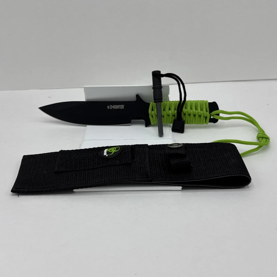 "Cuchillo de hoja fija Z-Hunter de 9"" con iniciador de fuego y funda ZB-005" Foto 3 de 4