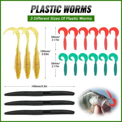 Bass Fishing Lures Kit: Crankbaits, Spinnerbaits, Jigs, Topwater, Tackle  Box | eBay