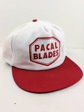Vintage USA MADE Pacal Blades Mesh Trucker Hat Snapback Dad Cap