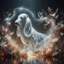 White Dog Diamond Art Kits for Adults, Full Drill Diamond Painting for Beginn...
