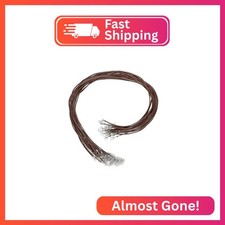 HARFINGTON 20Pcs Waxed Necklace Cord Bulk Brown 2mm Dia 24" Necklace String Rope