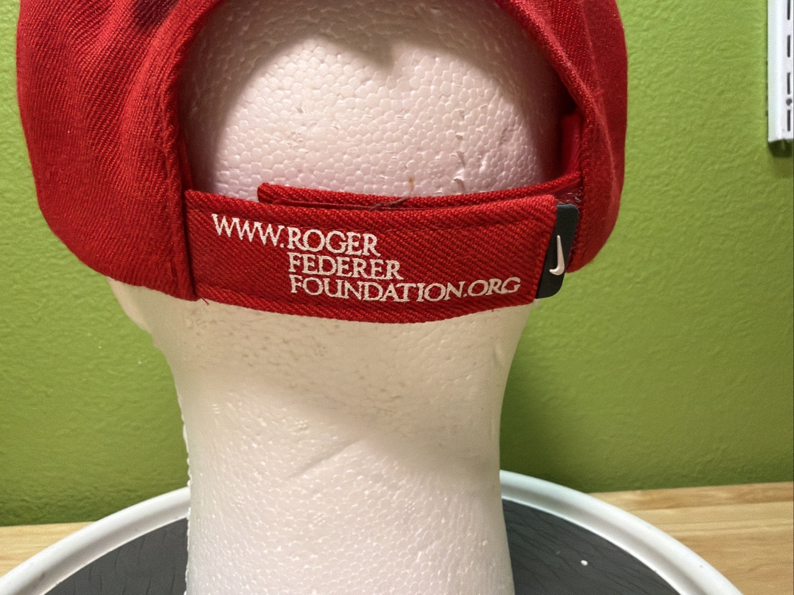 Rare Nike Roger Federer Foundation Red Baseball Cap One Size Tennis Court NWT image 4