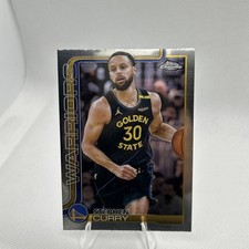 2025 Topps Chrome Steph Curry Base Golden State Warriors NBA