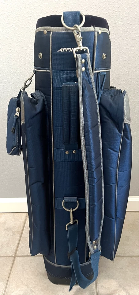 Carro de golf con divisor de 14 vías azul gris para hombre AFFINITY correa para el hombro cubierta de lluvia Foto 3 de 4