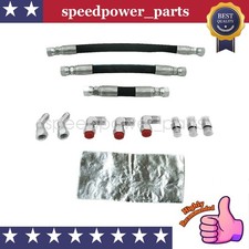 Fit 1994-1997 Ford 7.3l Powerstroke Obs Hpop Oil Line Hose Set With Crossover