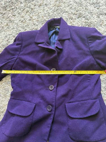 KASPER Solid Purple Suit Jacket Blazer 6P Petite - Picture 6 of 9