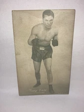 1940-1948 Tony Zale Exhibit Supply Co Penny Arcade Boxing Card