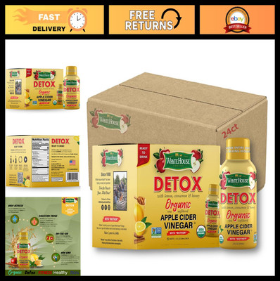 Raw Unfiltered Detox Apple Cider Vinegar Shots - 24 Pack, On-the-Go Wellness